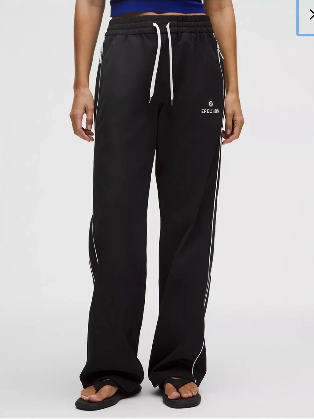NWT Lululemon x Erewhon Brentwood Track Jacket & High-Rise Pant Set Black Size S